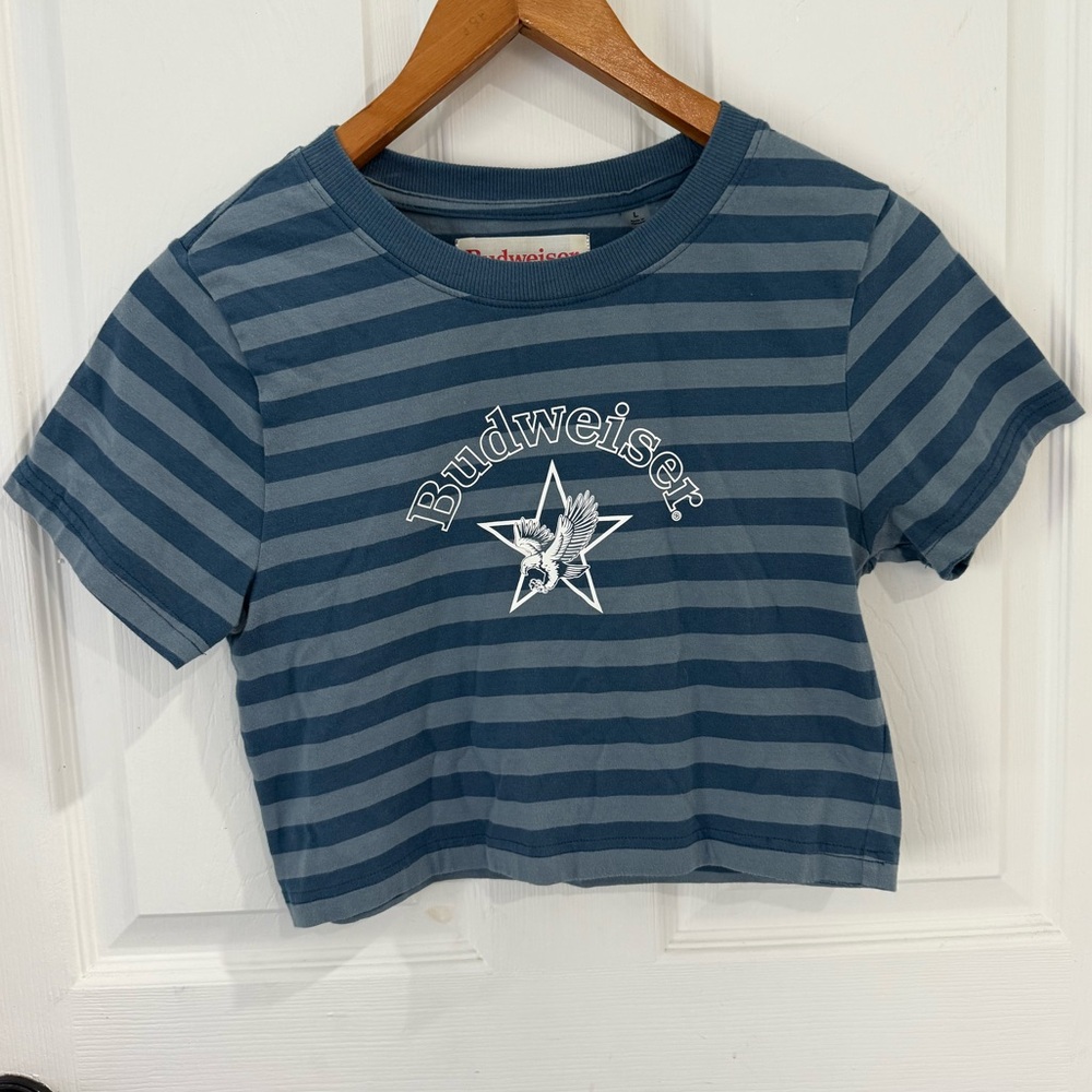 Budweiser x PacSun Striped Blue T-Shirt